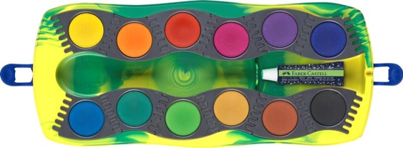 Faber-Castell Farbkasten Connector 12 Farben Dinosaurier